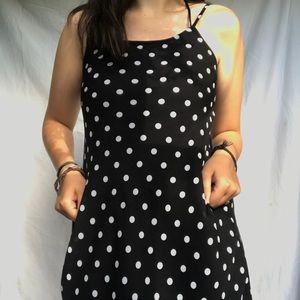 Black and white polka dot sundress